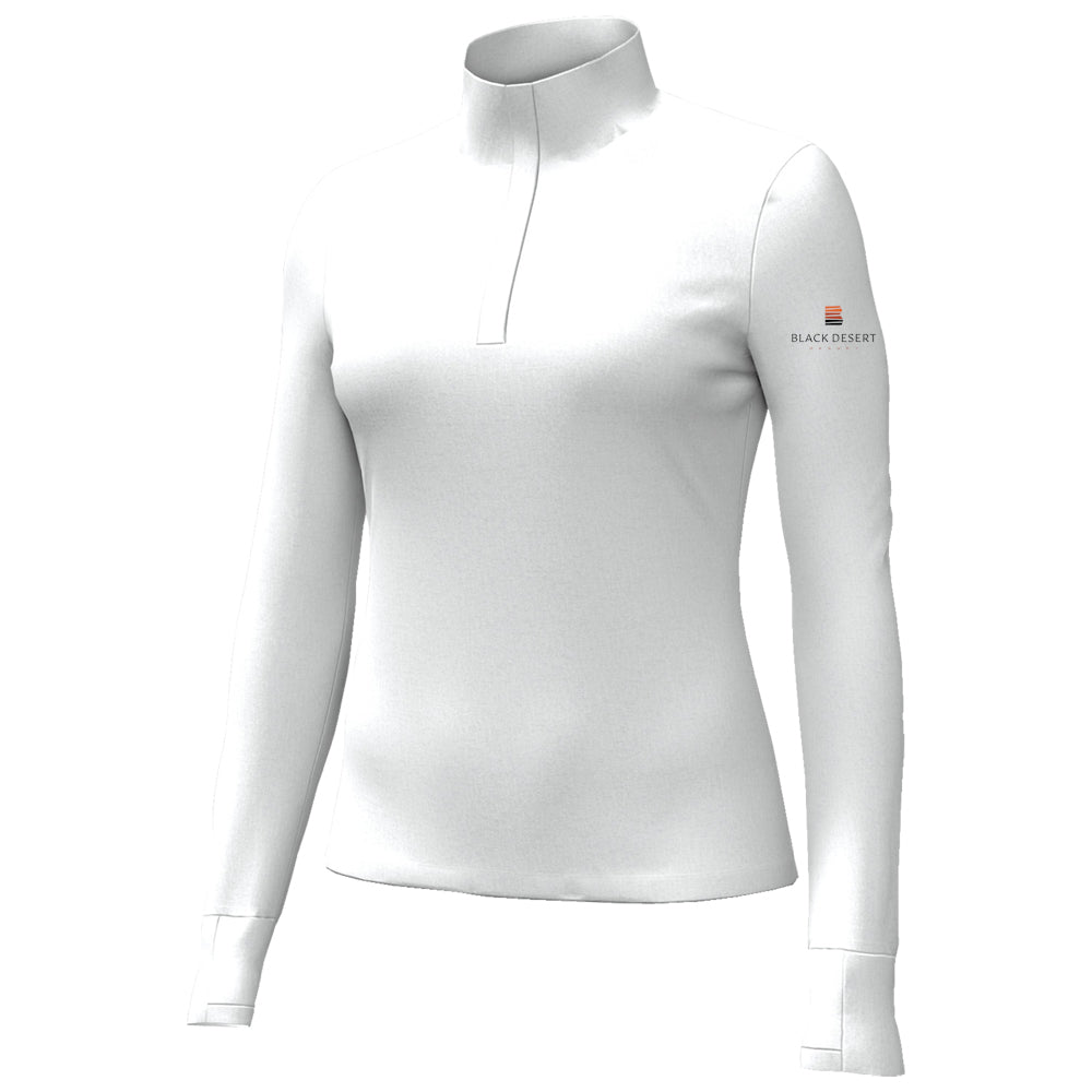 Black Desert Womens Under Armour Motion 1/4 Zip (White)