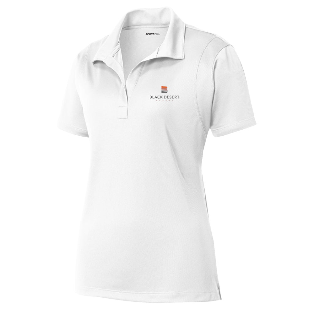 Black Desert Sport-Tek® Women's Micropique Sport-Wick® Polo (White)