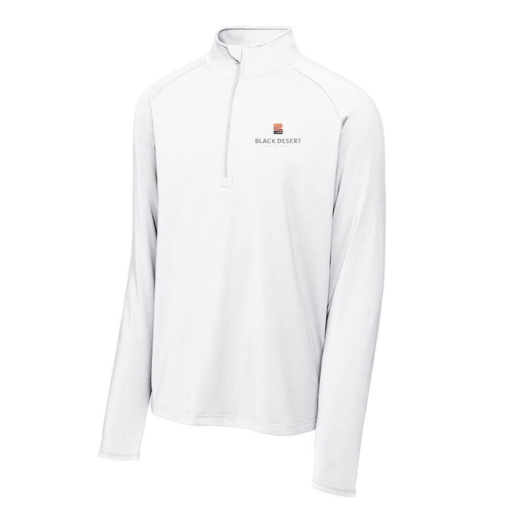 Black Desert Sport-Tek® Sport-Wick® Stretch 1/4-Zip Pullover (White)