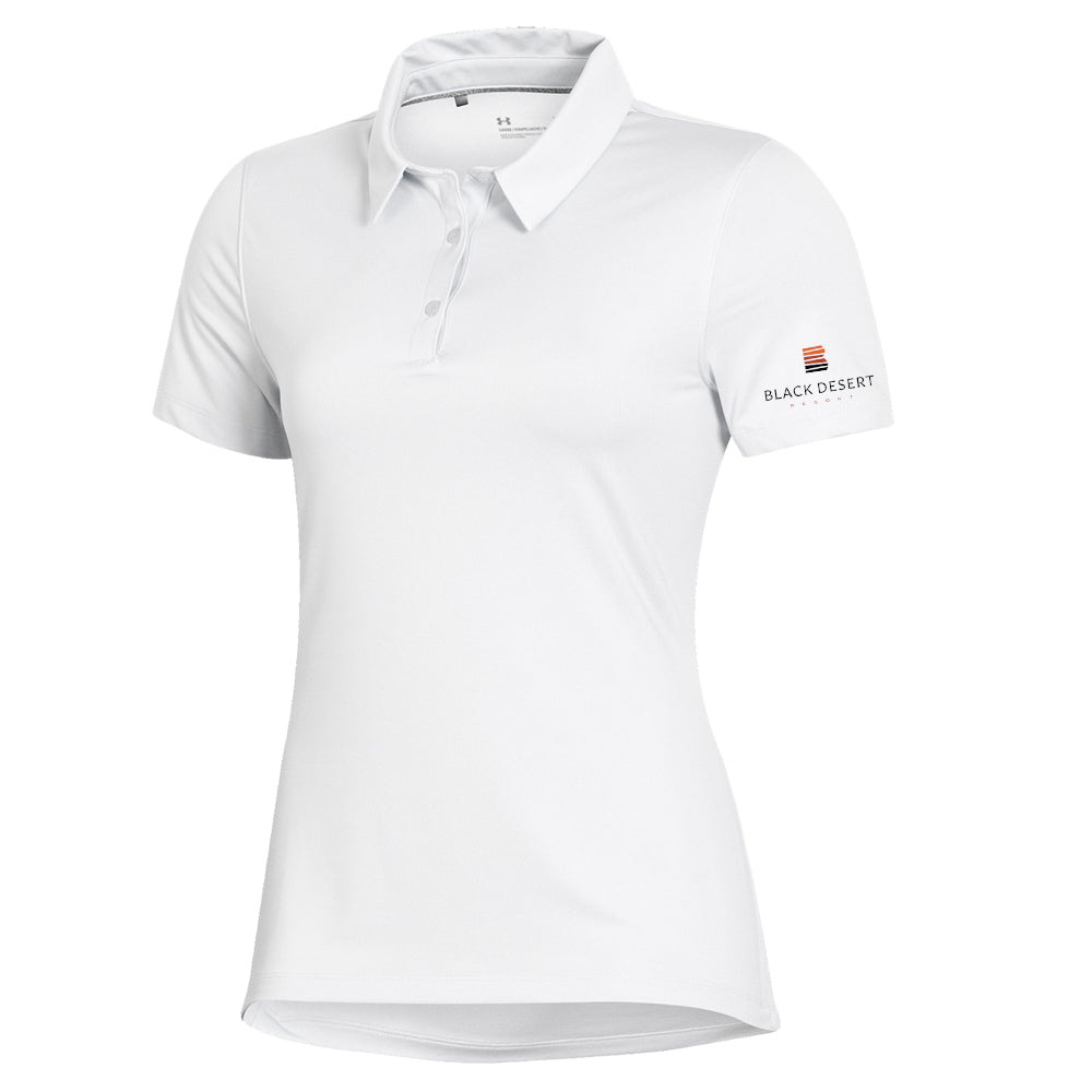 Black Desert Under Armour Womens Performance Polo(White)