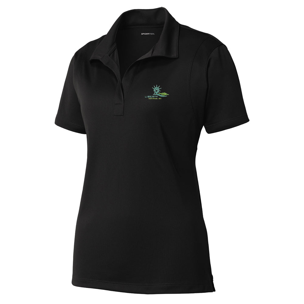 Liberty National Sport-Tek® Women's Micropique Sport-Wick® Polo (Black)