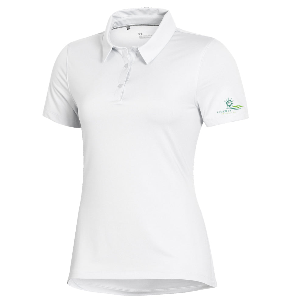 Liberty National Under Armour Womens Performance Polo(White)
