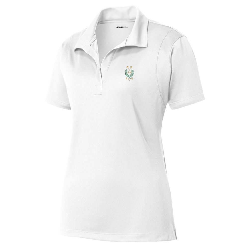 Peachtree Golf Club Sport-Tek® Women's Micropique Sport-Wick® Polo (White)