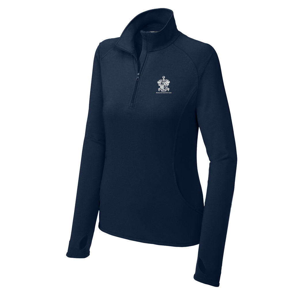 Richland Country Club Sport-Tek® Women's Sport-Wick® Stretch 1/4-Zip Pullover (Navy)