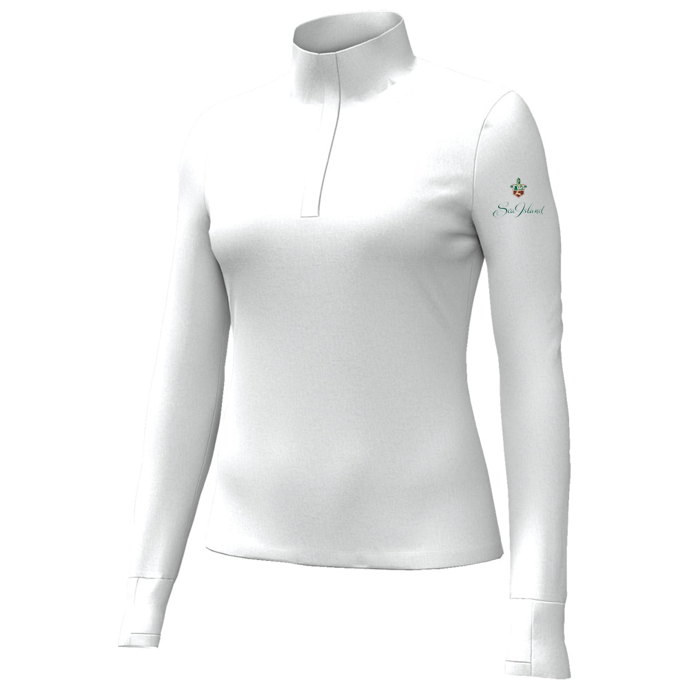 Sea Island Womens Under Armour Motion 1/4 Zip (White)