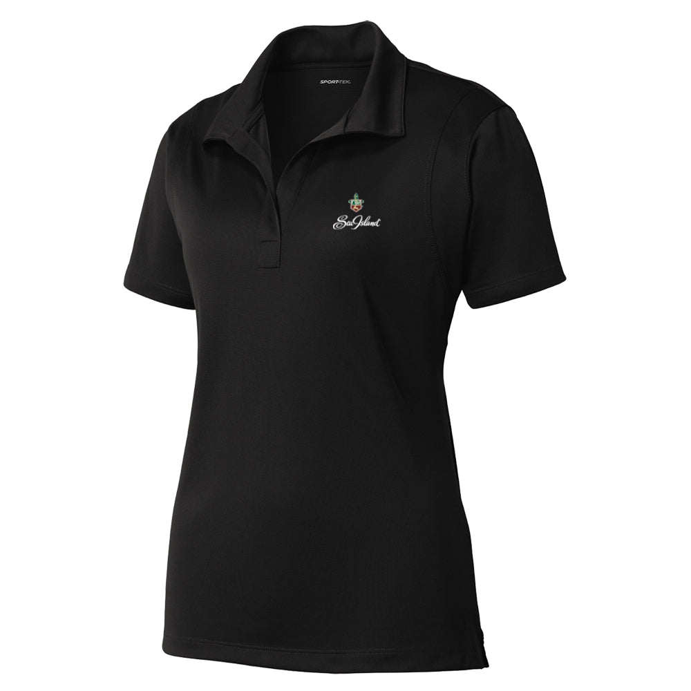 Sea Island Sport-Tek® Women's Micropique Sport-Wick® Polo (Black)