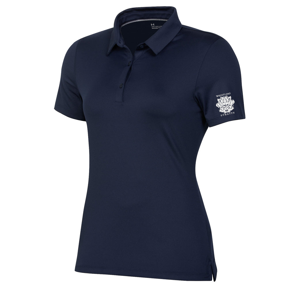 Whistling Straits Under Armour Womens Performance Polo( Navy)