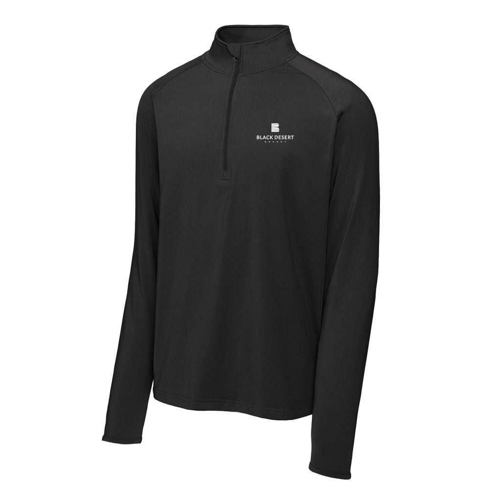 Black Desert Sport-Tek® Sport-Wick® Stretch 1/4-Zip Pullover (Black)