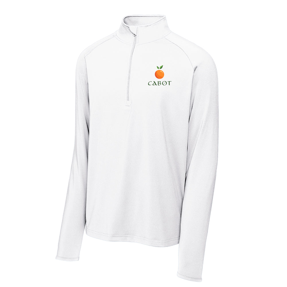 Cabot Sport-Tek® Sport-Wick® Stretch 1/4-Zip Pullover (White)