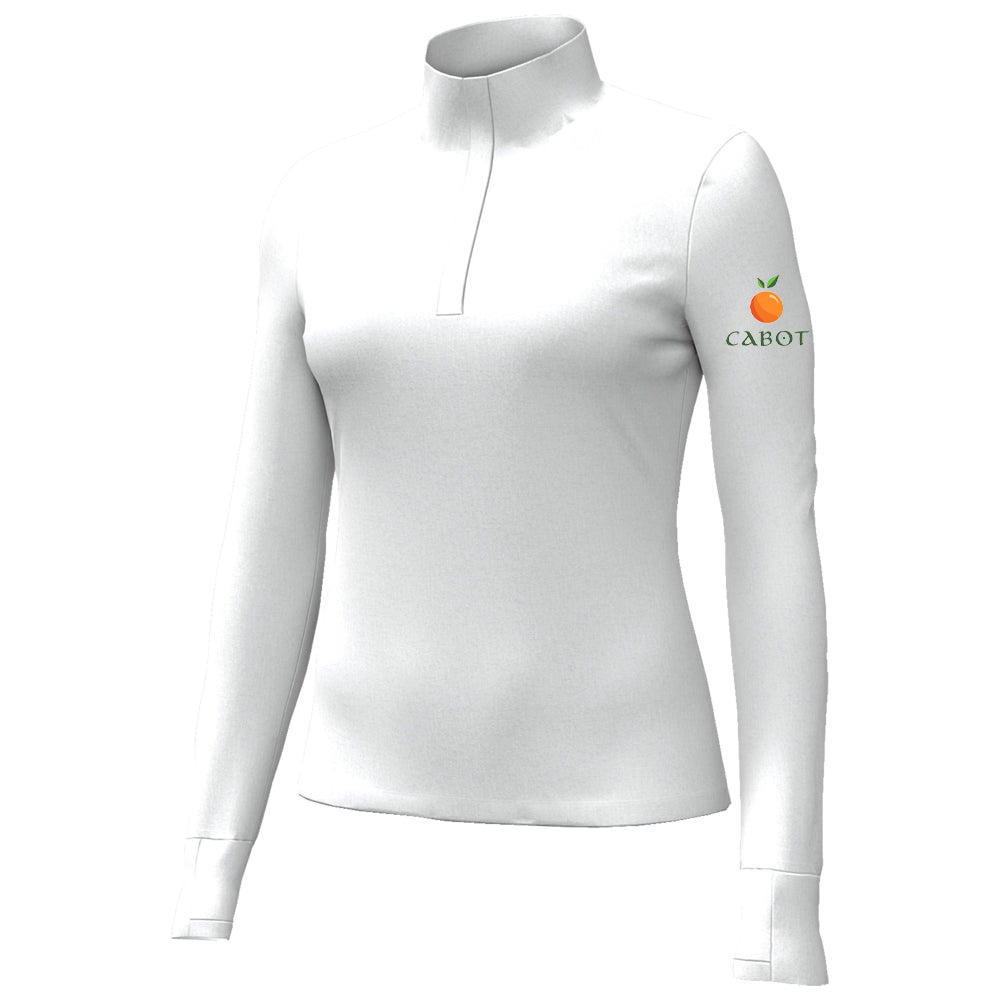 Cabot Womens Under Armour Motion 1/4 Zip (White)
