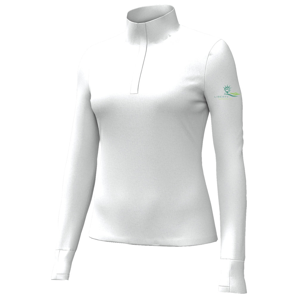 Liberty National Womens Under Armour Motion 1/4 Zip (White)