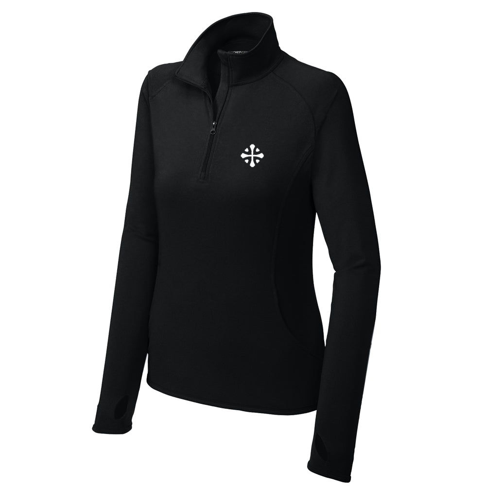 McLemore Sport-Tek® Women's Sport-Wick® Stretch 1/4-Zip Pullover (Black)