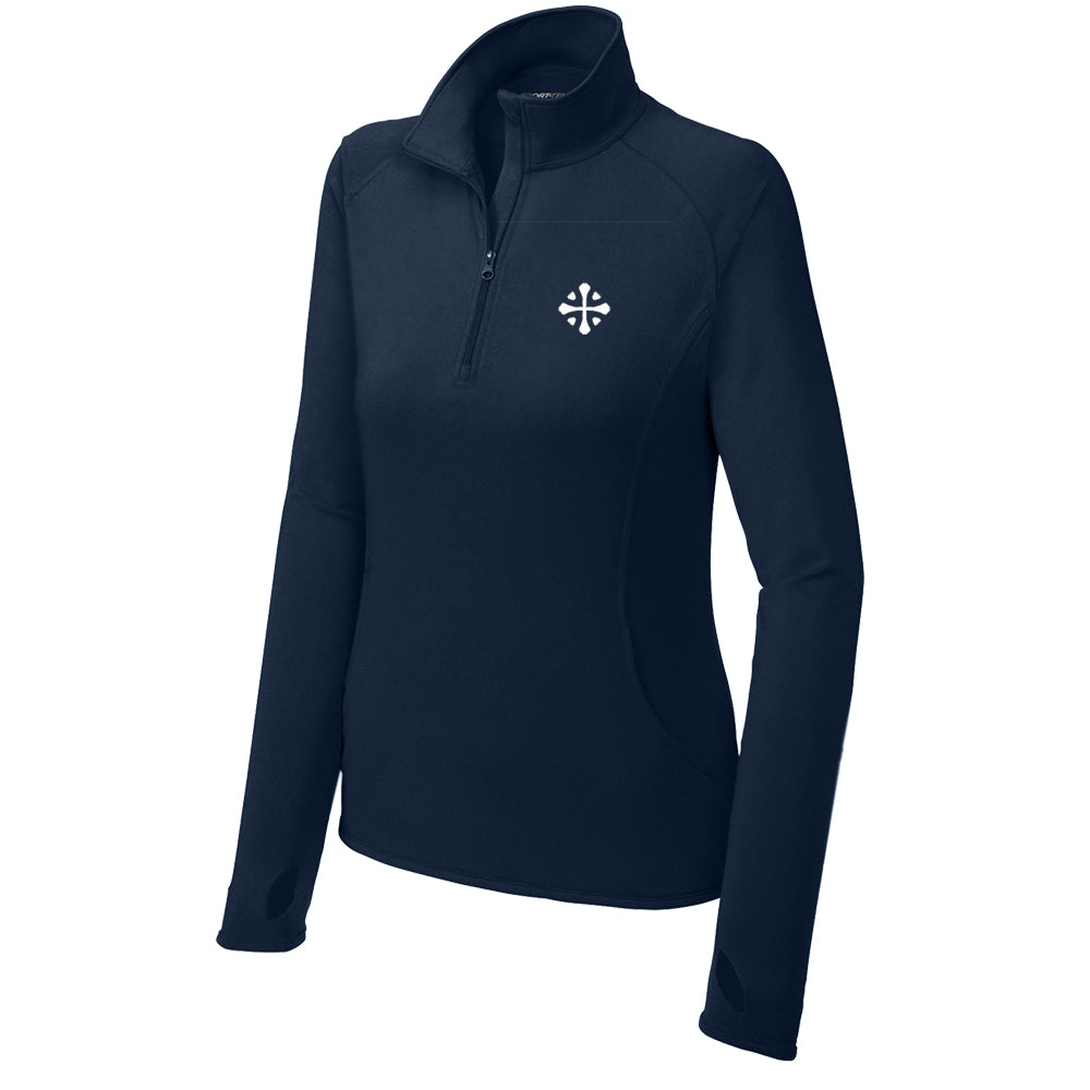 McLemore Sport-Tek® Women's Sport-Wick® Stretch 1/4-Zip Pullover (Navy)