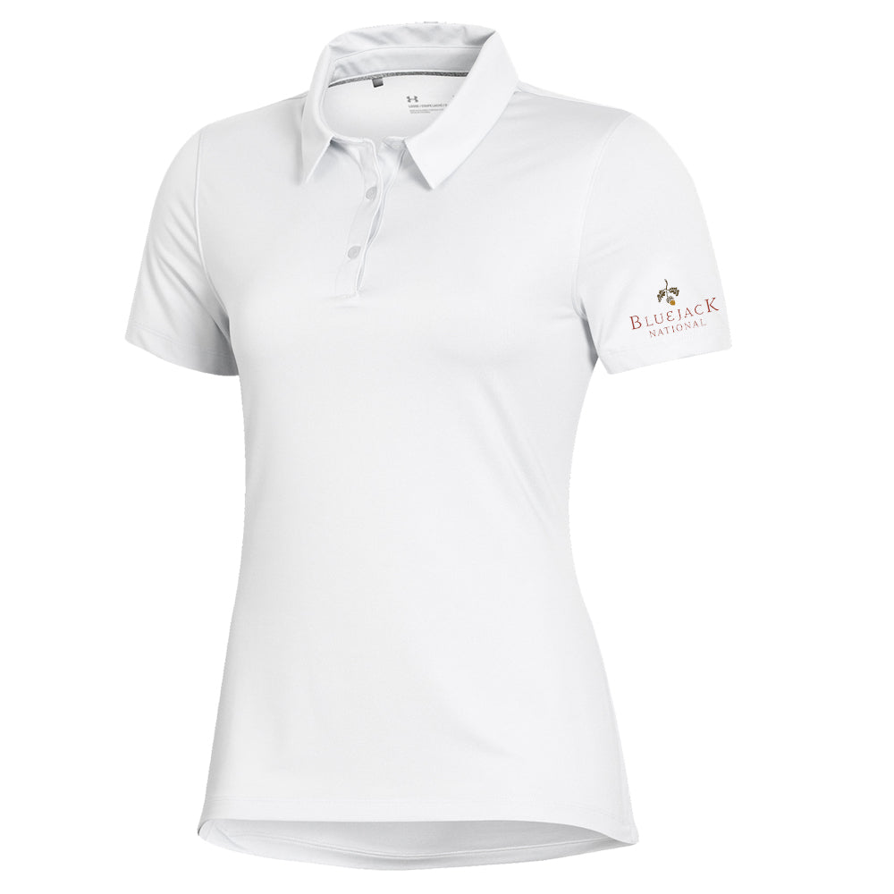 Bluejack Under Armour Womens Performance Polo(White)